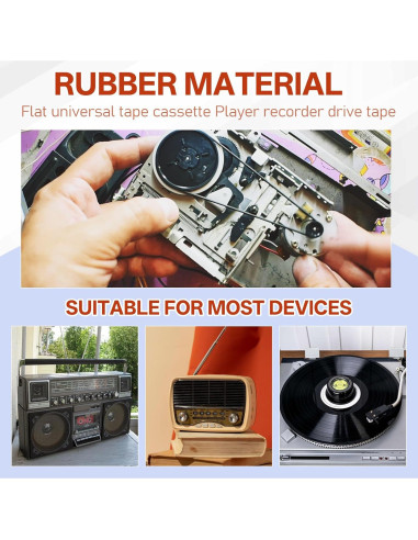 Cintas de Goma Negras para Grabadora Vin Beauty 100 Pcs