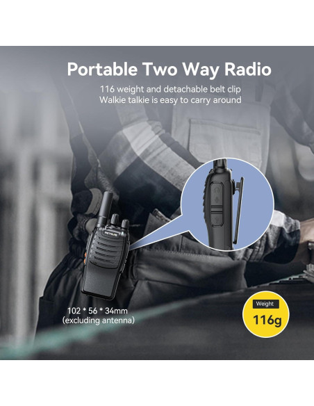 Walkie Talkies Retevis H-777 con Micrófono, 10 Unidades