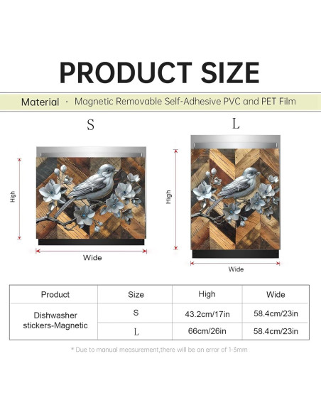 Cubierta Magnética para Lavavajillas Genérico 58.5x66 cm Flores