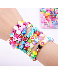 Kit de Cuentas de Arcilla Polimérica BBita 2480 Piezas DIY 2