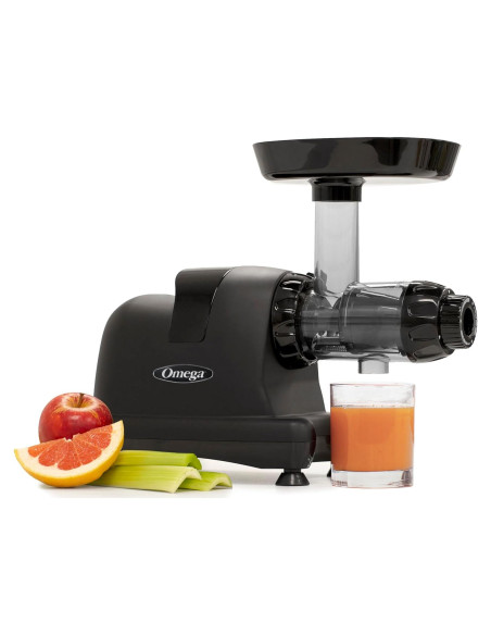 Exprimidor de Prensa Fría Omega J8006HDBLK 200W Negro