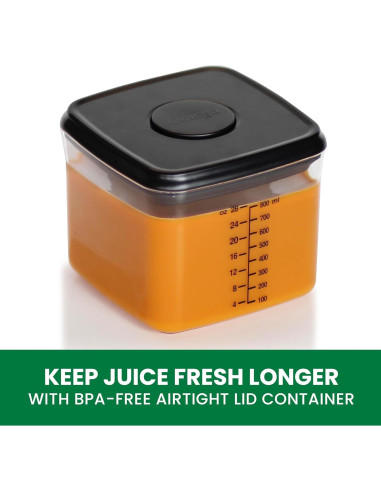 Exprimidor de Prensa Fría Omega J8006HDBLK 200W Negro