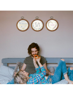 Aros de Bordado Redondos Guofa 20cm 2Pcs Decorativos 2