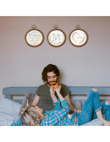 Aros de Bordado Redondos Guofa 20cm 2Pcs Decorativos