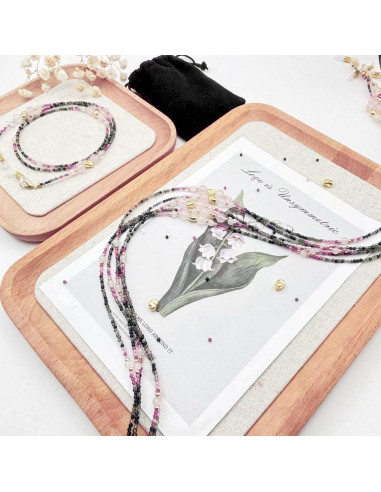 Cadena de Gafas Elegante con Perlas Rosa - Correa Unisex