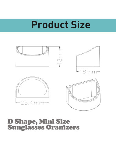 Organizador de Gafas 6 Piezas Gdnmpat Soporte Pared Colores