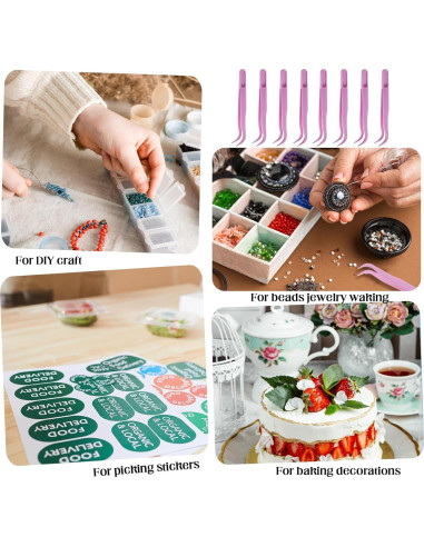 12 Pinzas de Plástico Curvadas 11.5 cm para Manualidades JJUNW