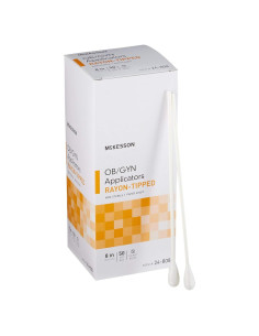 Aplicadores OB-GYN McKesson 20.32 cm Rayón No Estériles 50 Unidades