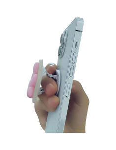 Agarrador de Teléfono Kawaii Rosa 3D - Soporte para iPhone y Kindle 2