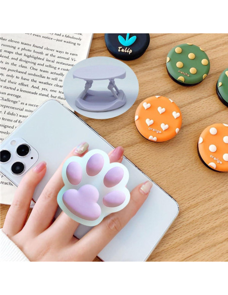 Agarrador de Teléfono Kawaii Rosa 3D - Soporte para iPhone y Kindle