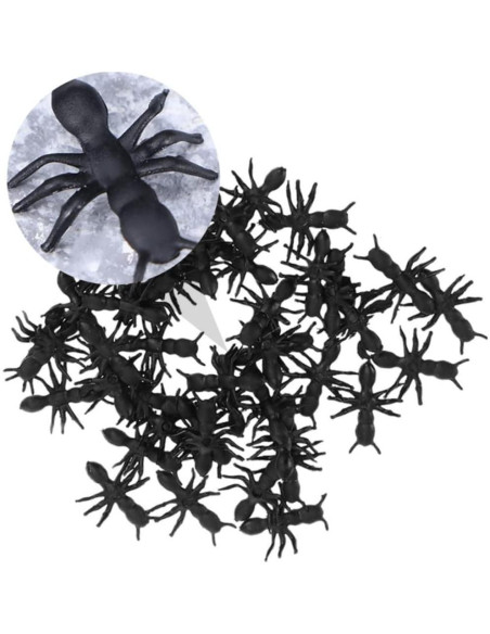 100 Hormigas de Plástico Simulación Halloween Gatuida