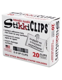 StikkiCLIPS Advantus 20 Piezas Adhesivos Reutilizables