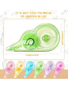 Cinta Correctora Yexiya 18 Piezas 5 mm x 12 m Colores Variados 2