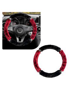 Cubierta de Volante Fluffy DXNQ 38 cm con Brillo Rojo