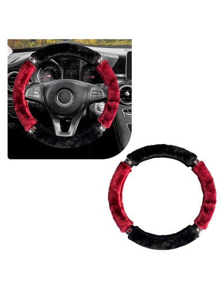 Cubierta de Volante Fluffy DXNQ 38 cm con Brillo Rojo