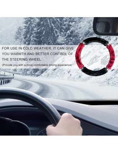 Cubierta de Volante Fluffy DXNQ 38 cm con Brillo Rojo