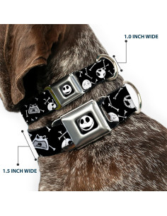 Collar de Perro Buckle-Down Huesos Esparcidos 11-17 cm 2