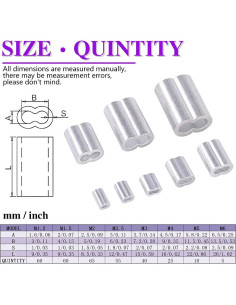 Kit de 320 Piezas de Mangas de Crimpado Aluminio Swpeet 2
