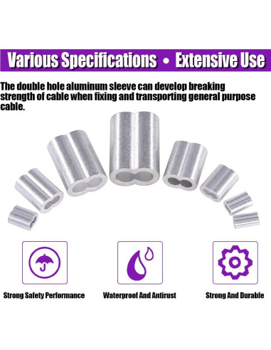Kit de 320 Piezas de Mangas de Crimpado Aluminio Swpeet
