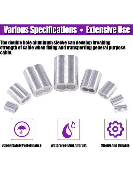 Kit de 320 Piezas de Mangas de Crimpado Aluminio Swpeet