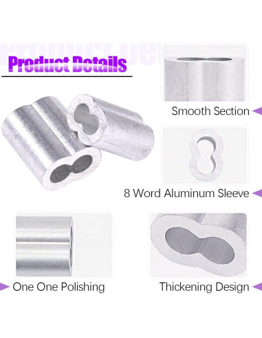 Kit de 320 Piezas de Mangas de Crimpado Aluminio Swpeet