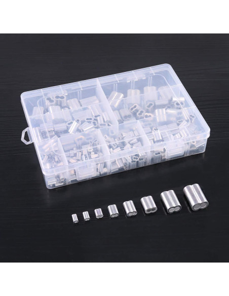 Kit de 320 Piezas de Mangas de Crimpado Aluminio Swpeet