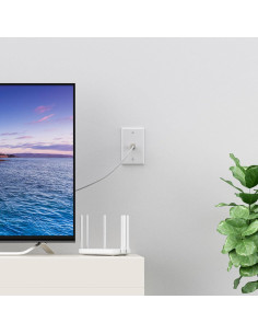 Placa de Pared Ethernet FGB 1 Puerto Cat7 2 Pack Blanco 2