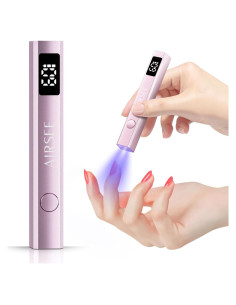 Lámpara de Uñas Inalámbrica AIRSEE JZ08 Rosa USB Recargable