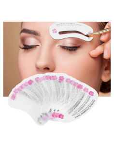 Kit de 24 Plantillas para Cejas Kalolary - Reutilizables y Fáciles