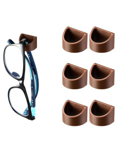 Organizador de Gafas Gdnmpat 6 Piezas Soporte Pared Marrón