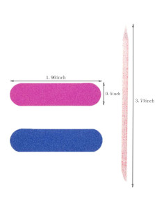 100 PCS Palitos de Uñas y Limas Doble Cara Rosa Ourart 2