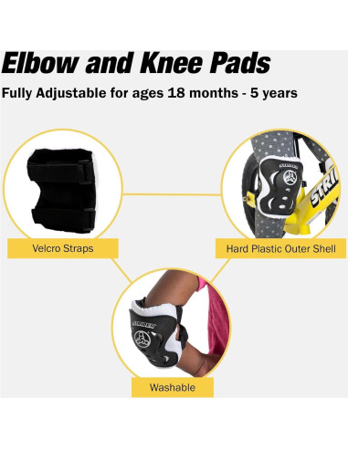 Protectores de Codos y Rodillas Strider para Niños 2-5 Años