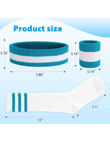 Conjunto de 5 Piezas ONUPGO: Muñequera, Calcetines y Banda