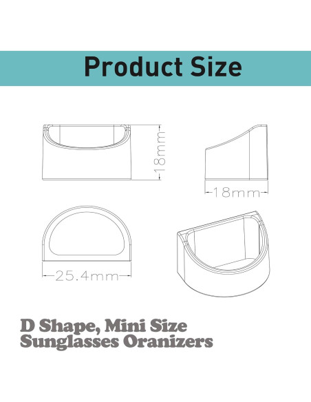 Organizador de Gafas 6 Piezas Gdnmpat Soporte Negro