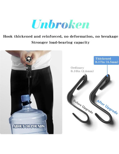 Ganchos de Accesorios para Automóvil Murimt - 2 Piezas Flor Negra