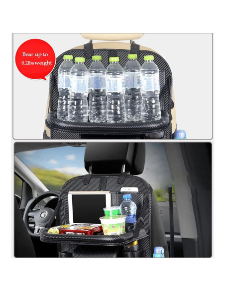 Organizador de Asiento Trasero de Coche DURASIKO con Bandeja Plegable