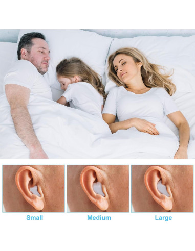 40 Tapones de Silicona Reutilizables EupHHonycs para Oídos