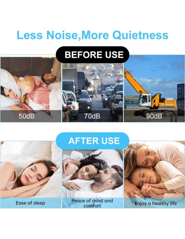 40 Tapones de Silicona Reutilizables EupHHonycs para Oídos