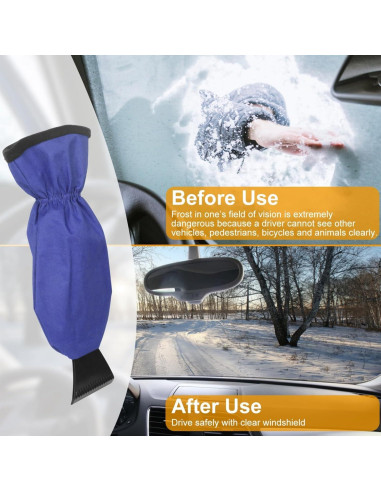 Guante Raspador de Hielo iMountek Forrado Polar 36 cm