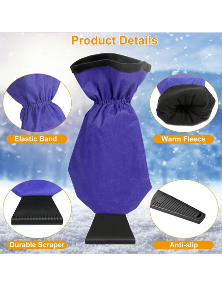 Guante Raspador de Hielo iMountek Forrado Polar 36 cm