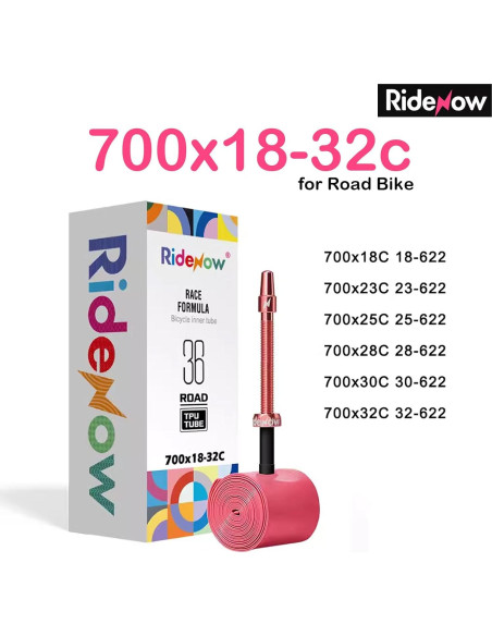 Cámaras de Aire TPU RideNow 700C 2-Pack con Válvula Presta 85mm