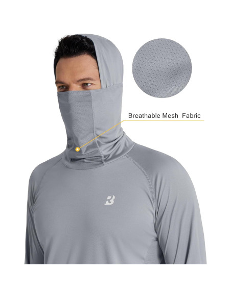 Camisa de Pesca con Capucha UPF 50+ Roadbox Hombre Gris Grande