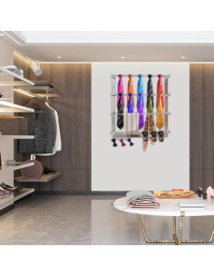 Soporte de exhibición de pared Kunghei para bufandas y cinturones 2