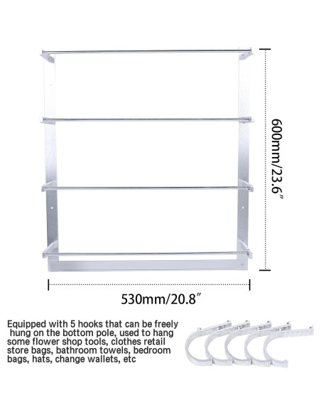 Soporte de exhibición de pared Kunghei para bufandas y cinturones