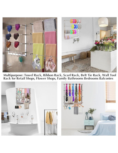 Soporte de exhibición de pared Kunghei para bufandas y cinturones