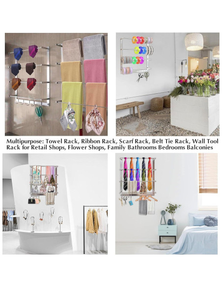 Soporte de exhibición de pared Kunghei para bufandas y cinturones