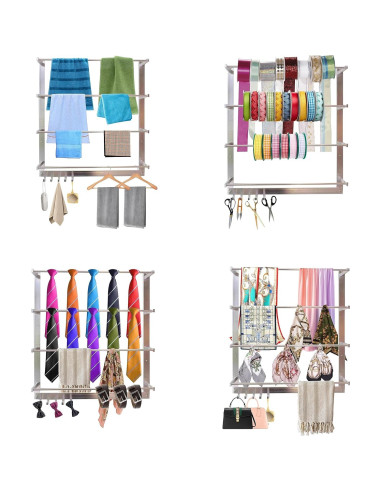 Soporte de exhibición de pared Kunghei para bufandas y cinturones
