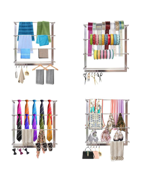 Soporte de exhibición de pared Kunghei para bufandas y cinturones