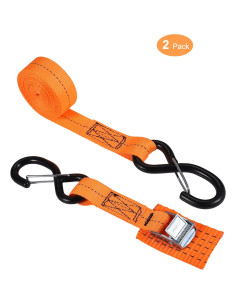 Correas de Sujeción Moroinriz 1" x 2.5M Naranja - Paquete de 2 2