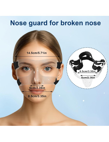 Protector Facial Deportivo FDFuZhao para Nariz Rota Ajustable